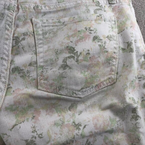 Gap Womens Jeans Size 6/28 Premium Super Skinny Floral Casual Chic Cream Denim - Picture 13 of 15